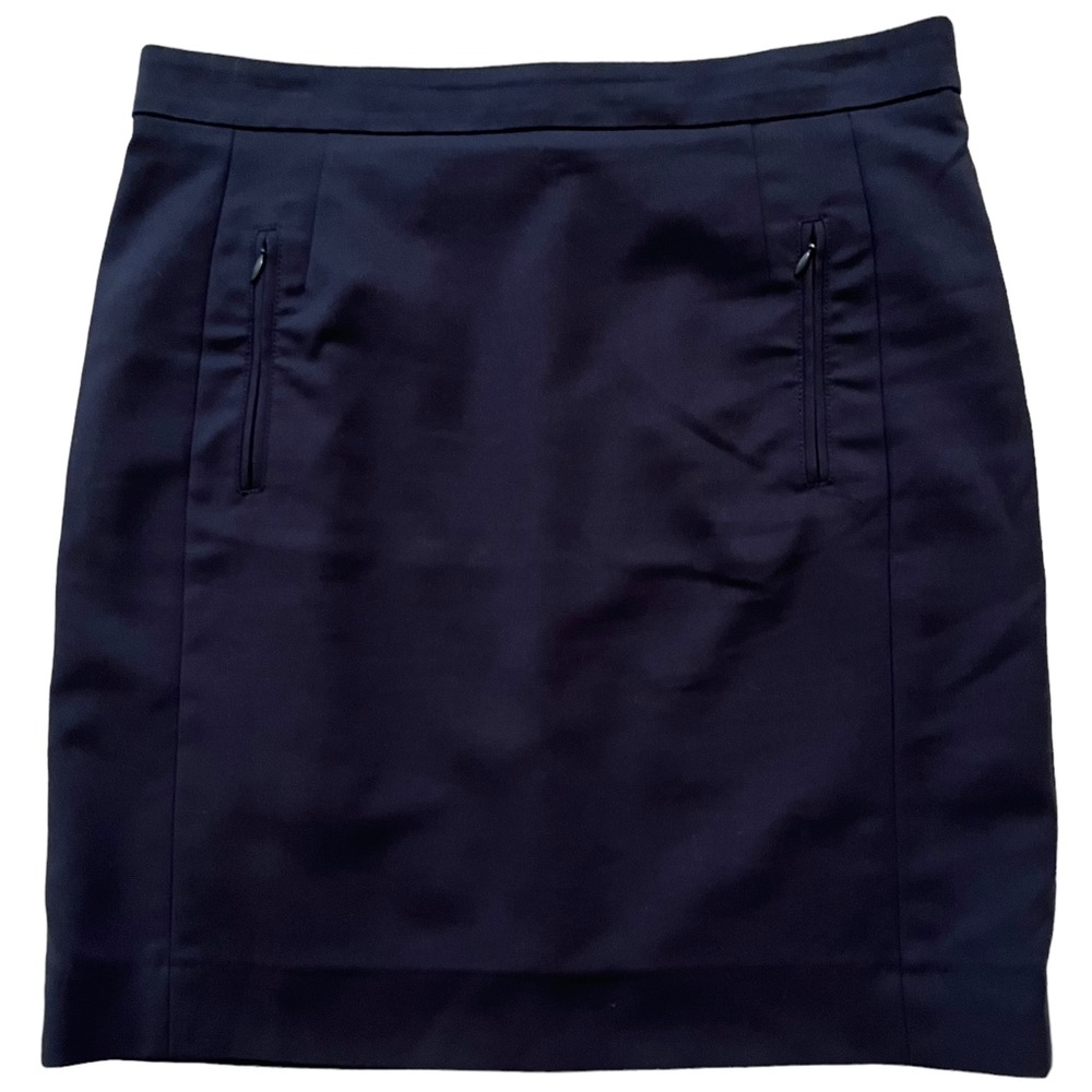 AKRIS for Saks Fifth Ave Navy Blue Pencil Skirt 10